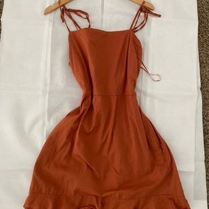 Dusty orange mini dress